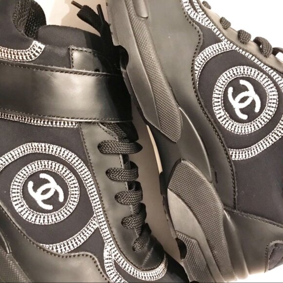 Authentic Chanel High Top Sneakers 36.5 - Picture 5 of 8